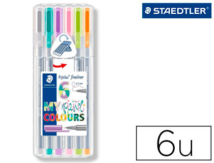 6 rotuladores Staedtler Triplus Fineliner My Pastel